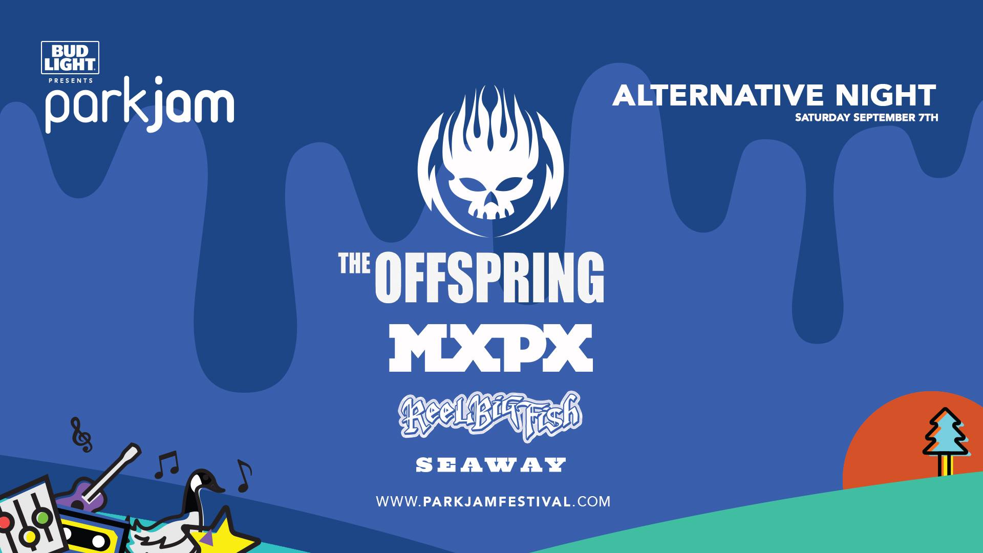 Saturday, SEPTEMBER 7th - Parkjam Alternative Night ft. Mxpx, The Offspring & more.